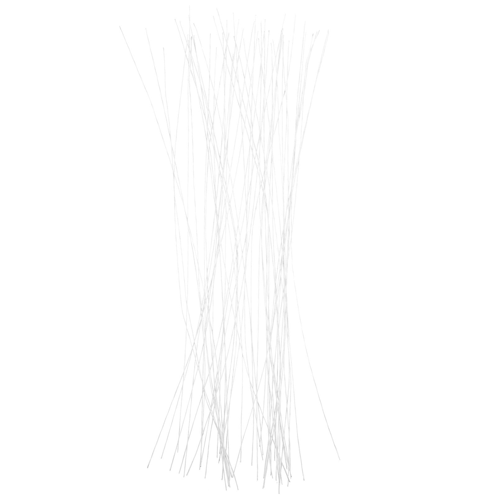 50pcs 24 Gauge White Floral Wire Stem Handmade Artificial Flower