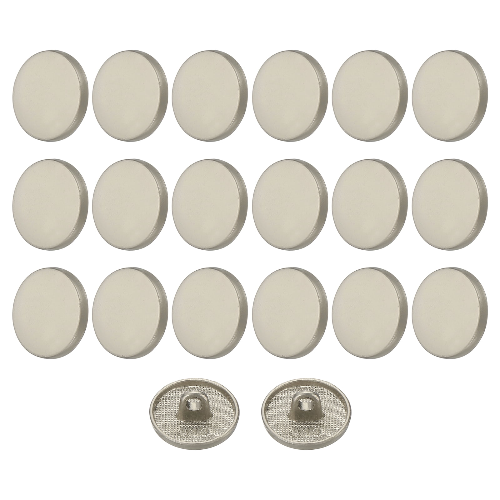 50pcs 24L Metal Round Flat Sewing Buttons 15mm Alloy Shank Craft ...
