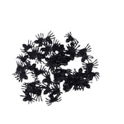 50pcs 2cm Small Black Plastic Fake Spider Toys Funny Joke Prank Realistic Props,Plastic Spider,Black Plastic Black Spider