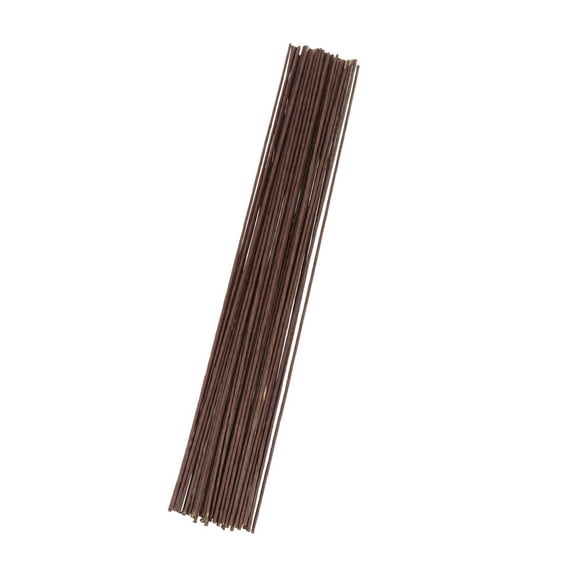 50pcs 2mm Wire Artificial Stem DIY Handmade Decorative Flower Branches Florist Crafts Artificial Flower Stem for Home Flower Store (Coffee)