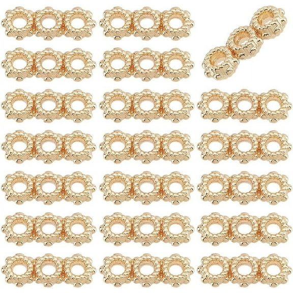 50pcs 3 Hole Spacer Bars Metal Spacers Bar Link Connector Beads Multi Strand Separator for DIY Multilayer Bracelet Necklace Jewelry Making 13x5x2.5mm/0.5x0.2x0.1inch Hole: 2mm