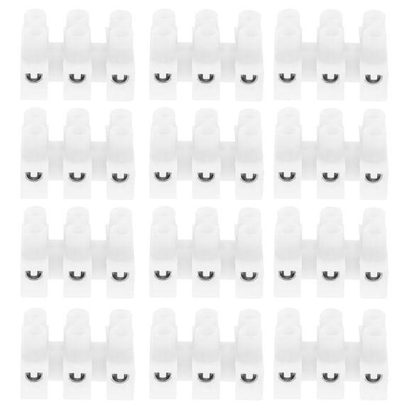 FELTECHELECTR 50Pcs 3-Position Terminal Block Connectors with Self-Locking Design for Electrical Wiring