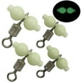thumbnail image 1 of 50pcs 3 Way Luminous Rolling Barrel Fishing Swivels Luminous Beads Swivel and Snap T Shape Fishing Connector Sea Freshwater Fishing Tackle Accessory (Large), 1 of 6