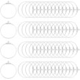 thumbnail image 1 of 50pcs 304 Stainless Steel Hoop Earring Findings Round Beading Hoop Earring Rings Stainless Steel Color Earring Ring for DIY and Jewelry Making Hole 1mm, 1 of 5