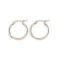 thumbnail image 1 of 50pcs 304 Stainless Steel Hoop Earrings for Women Ring Stainless Steel color 25x20x2mm Pin: 13x1mm, 1 of 2