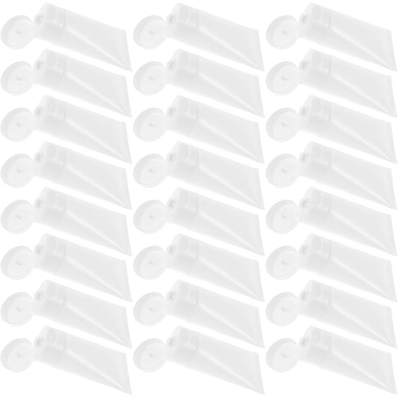 50pcs 30ml Empty Refillable Plastic Squeeze Tubes with Flip Cap, Leak-proof Cosmetic Soft Bottles for Travel Facial Cleanser and Hand Lotion Storage