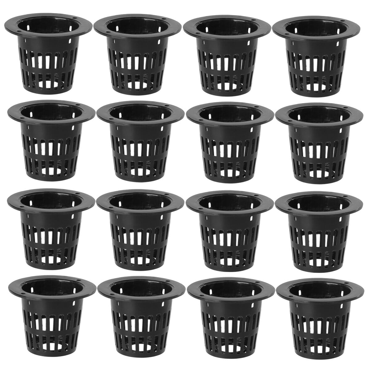 50pcs 3342mm Slotted Mesh Soilless Culture Vegetable Net Pots Baskets