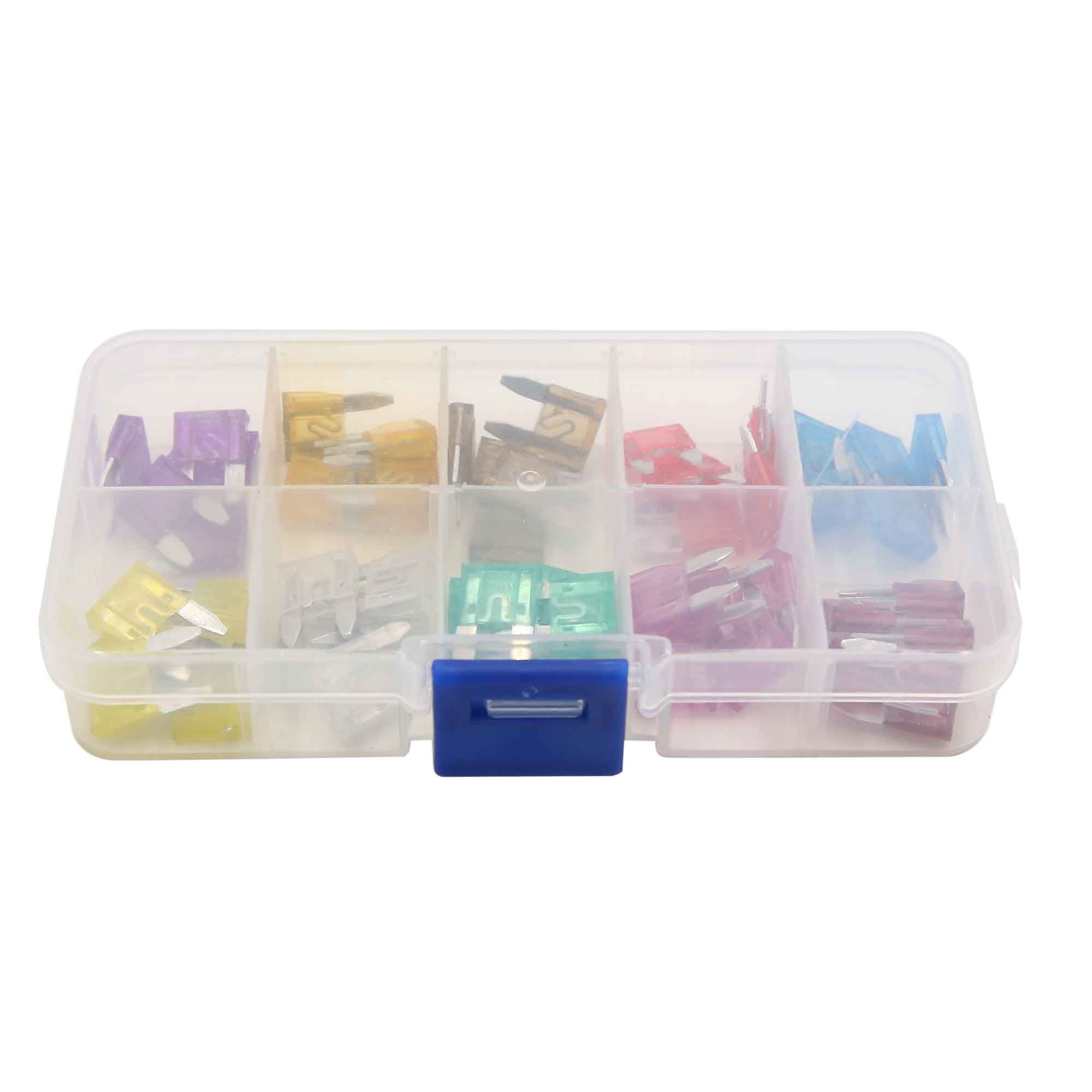 50pcs 3A 5A 7.5A 10A 15A 20A 25A 30A 35A 40A Car Standard Blade Fuse Kit