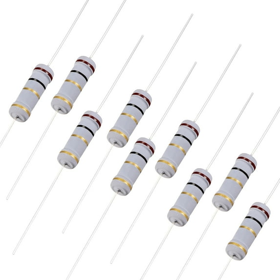 50pcs 3W 1 Ohm Carbon Film Resistor 5% Tolerance 4 Color Bands