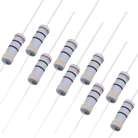 50pcs 3W 10 Ohm Carbon Film Resistor 5% Tolerance 4 Color Bands