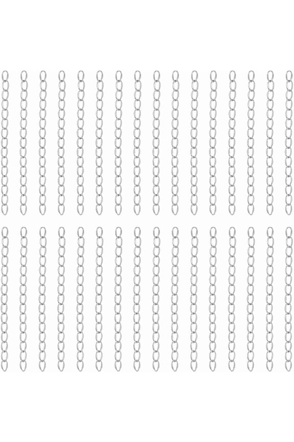 50pcs 45-52mm Long Chain Extender Stainless Steel Tapping Chain End Metal Chains Extension Tail DIY