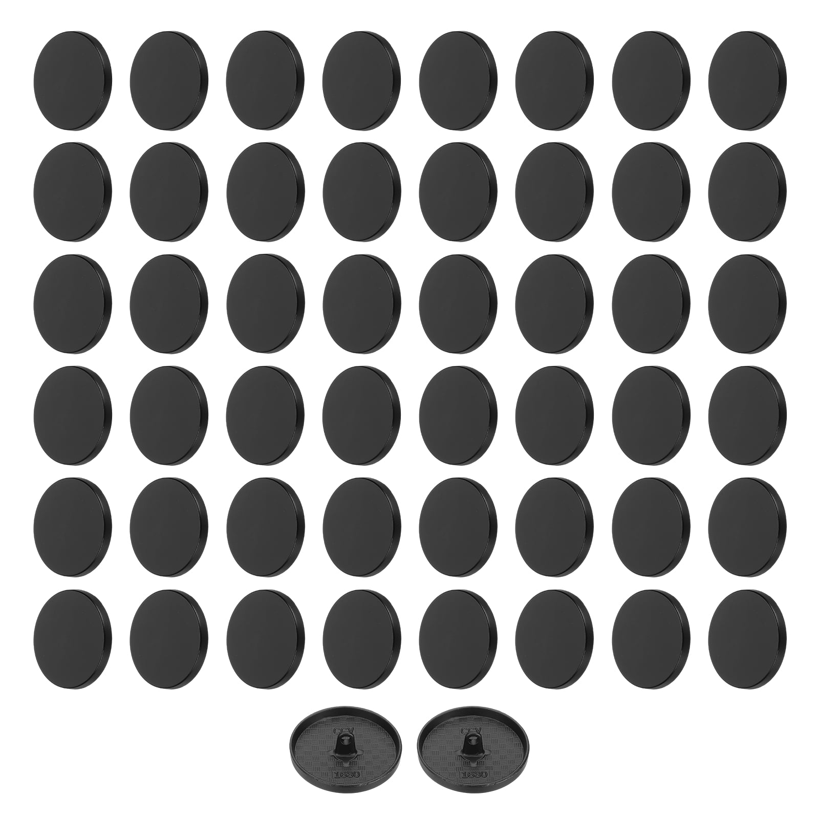 50pcs 48L Metal Round Flat Sewing Buttons 30mm Alloy Shank Craft Replacement Button for Men Women Suit Woolen Coat Shirt Trousers Sewing Crafts, Matt Black