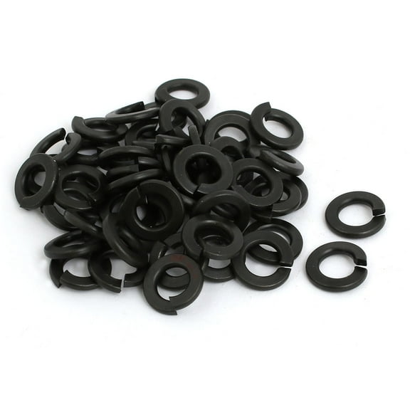 50pcs 5/16-inch Inner Dia Carbon Steel Split Lock Spring Washer Gasket Black