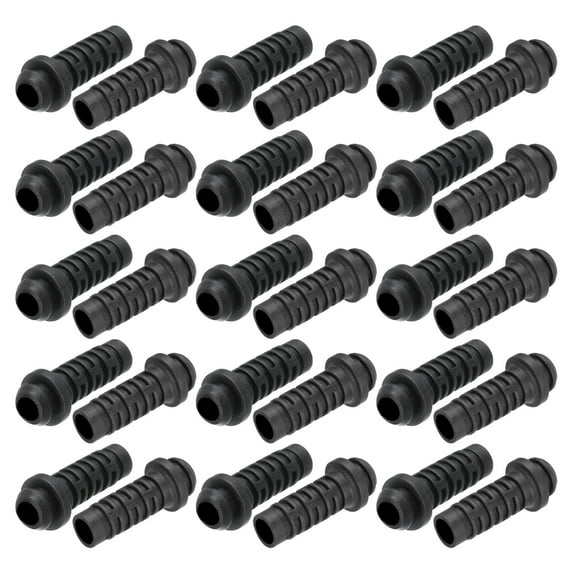 50pcs 5mm Strain Relief Cord Connector Cable Bushing Boot Sleeve for Electric Cable Cord Insulation