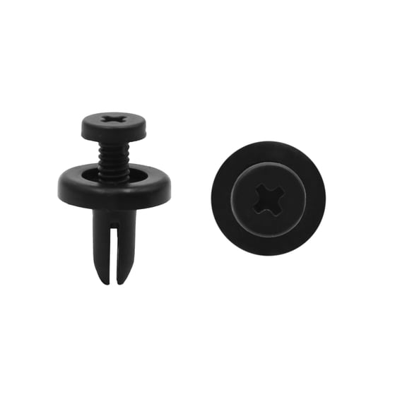 50pcs 6.8mm Hole Black Universal Car Fender Rivets Plastic Fastener Clips