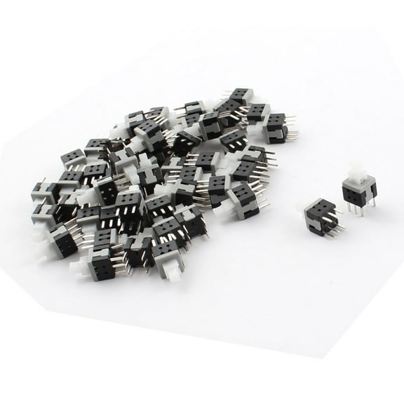 50pcs 6 Pins Locking Type Tact Tactile Push Button Switches 10x5.8x5.8mm