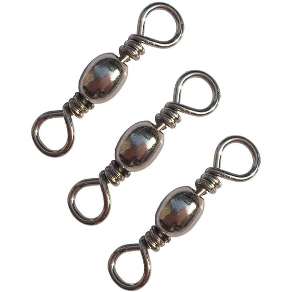 9KM DWLife 20-50pcs Ball Bearing Fishing Snap Swivels – Cross-Lock, 20LB To 350LB Strength