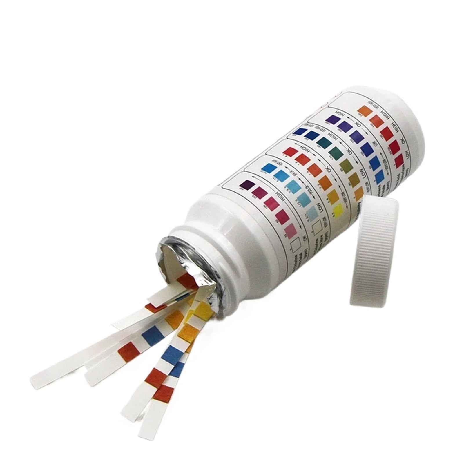 50pcs 6-in-1 Water Test PH Strips High Precision Residual Chlorine Value Alkalinity Hardness Tester Easy Detection For Pool Spa