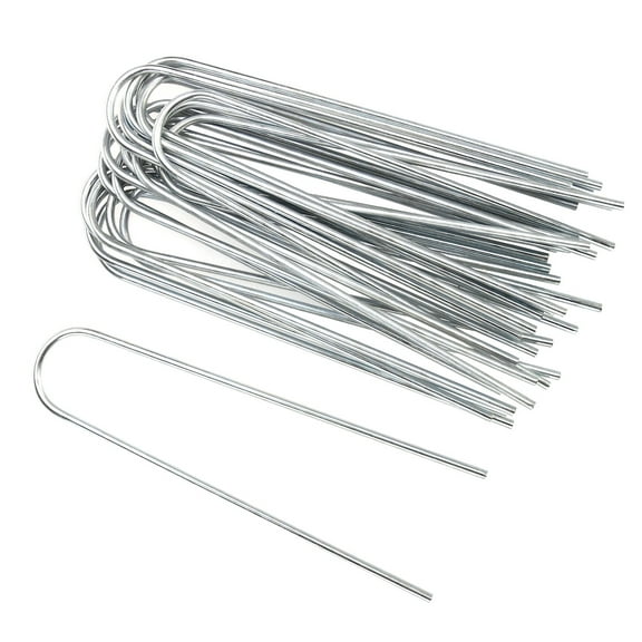 50pcs 6 inch 11 Gauge Anti-Rust Heavy Duty Galvanized Professional Metal Sod / Landscape / Garden / Lawn /