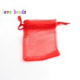 thumbnail image 1 of 50pcs 7x9 9x12 10x15 13x18cm Gift Organza Bags Drawable Wedding Party Decoration Gift Bags Display Packaging Jewelry Pouches red 10x15cm, 1 of 6