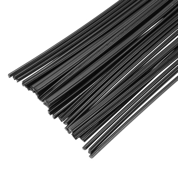 50pcs 8 Inch Plastic Welding Rods PE Welding Strips Welder Rods for Plastic Welder, Car Bumper, Black