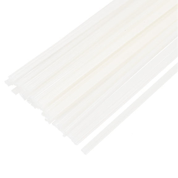 50pcs 8 Inch Plastic Welding Rods PE Welding Strips Welder Rods for Plastic Welder, Car Bumper, White