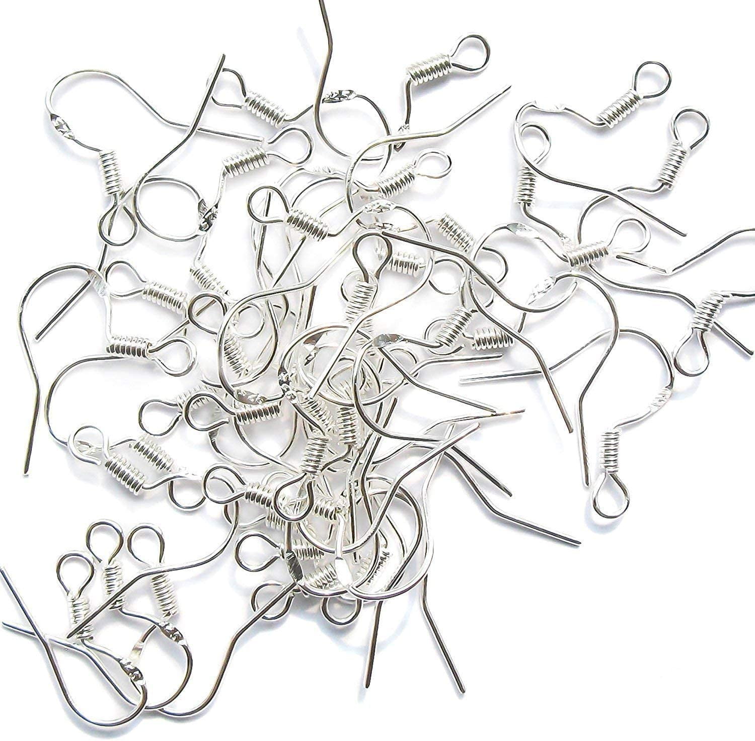 50pcs 925 Sterling Silver French Wire Earring Hooks Fish Hook