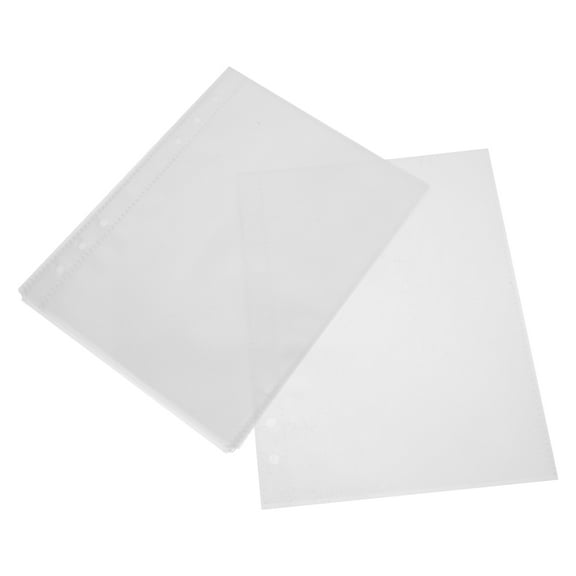 50pcs A5 6 Ring Binder Inserts Photocard Sleeves Double-Sided Plastic Cards Pockets Photo Picture Album Refill Waterproof Pages Sheet Protector For Receipt Ticket