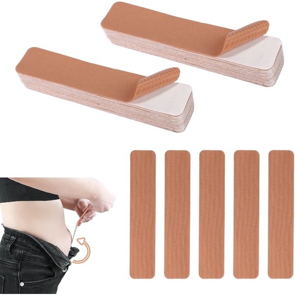 50pcs Abdominal Tapes, 9.8x2in Nylon Tummy Lift Women Girls Skin Lift Belly Back Fat Tape for Body Practical Accessories for Pregnancy Backless Dress Body Shaping Thigh Wedding Party