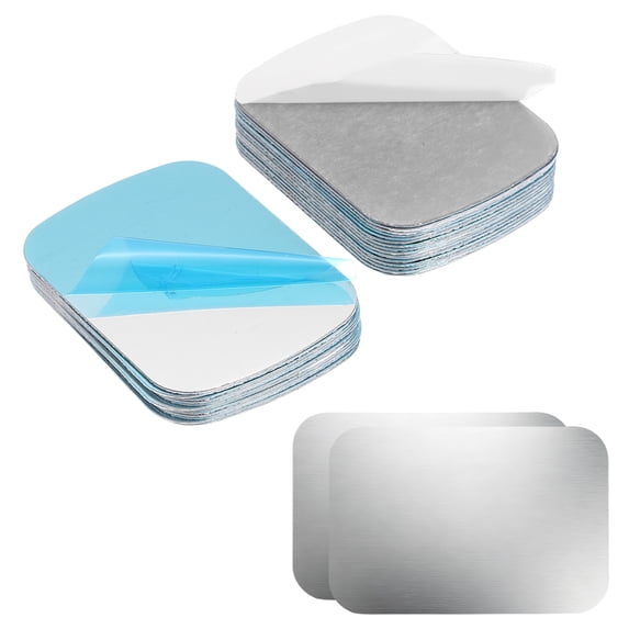 50pcs Adhesive Metal Plate for Phone Magnet (2.6 Inch) - Rectangular Iron Stickers Universal Plates Sheets for Magnetic Car Mount Holders/Phone Case/Wall