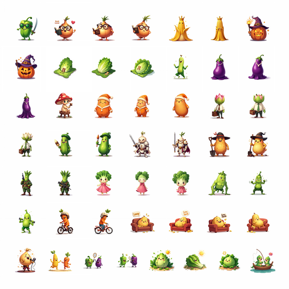 50pcs Adorable Corn Plant Stickers Cartoon Farm Funny Holiday Car Laptop Guitar Bicycle Stickers Water Bottle Luggage