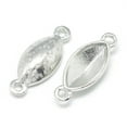 thumbnail image 1 of 50pcs Alloy Connector Rhinestone Settings Horse Eye Platinum Fit for 7x15mm Rhinestone 23x9x4.2mm Hole: 2mm, 1 of 2
