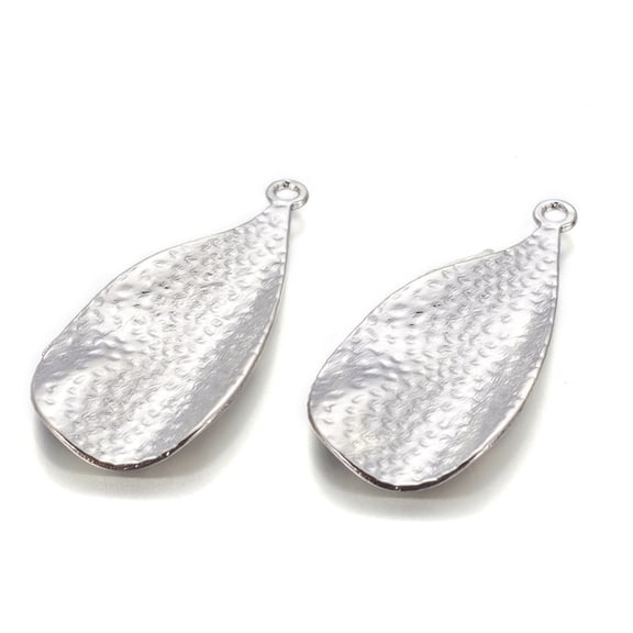 50pcs Alloy Pendants Long-Lasting teardrop 40x18.5x3mm Hole: 1.8mm