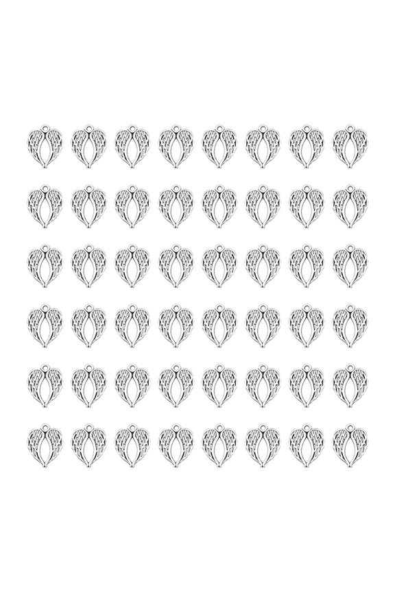 50pcs Angel Wings CharmsMrtal Wing Charms Pendants Feather Vintage Charms Dangle Pendant DIY