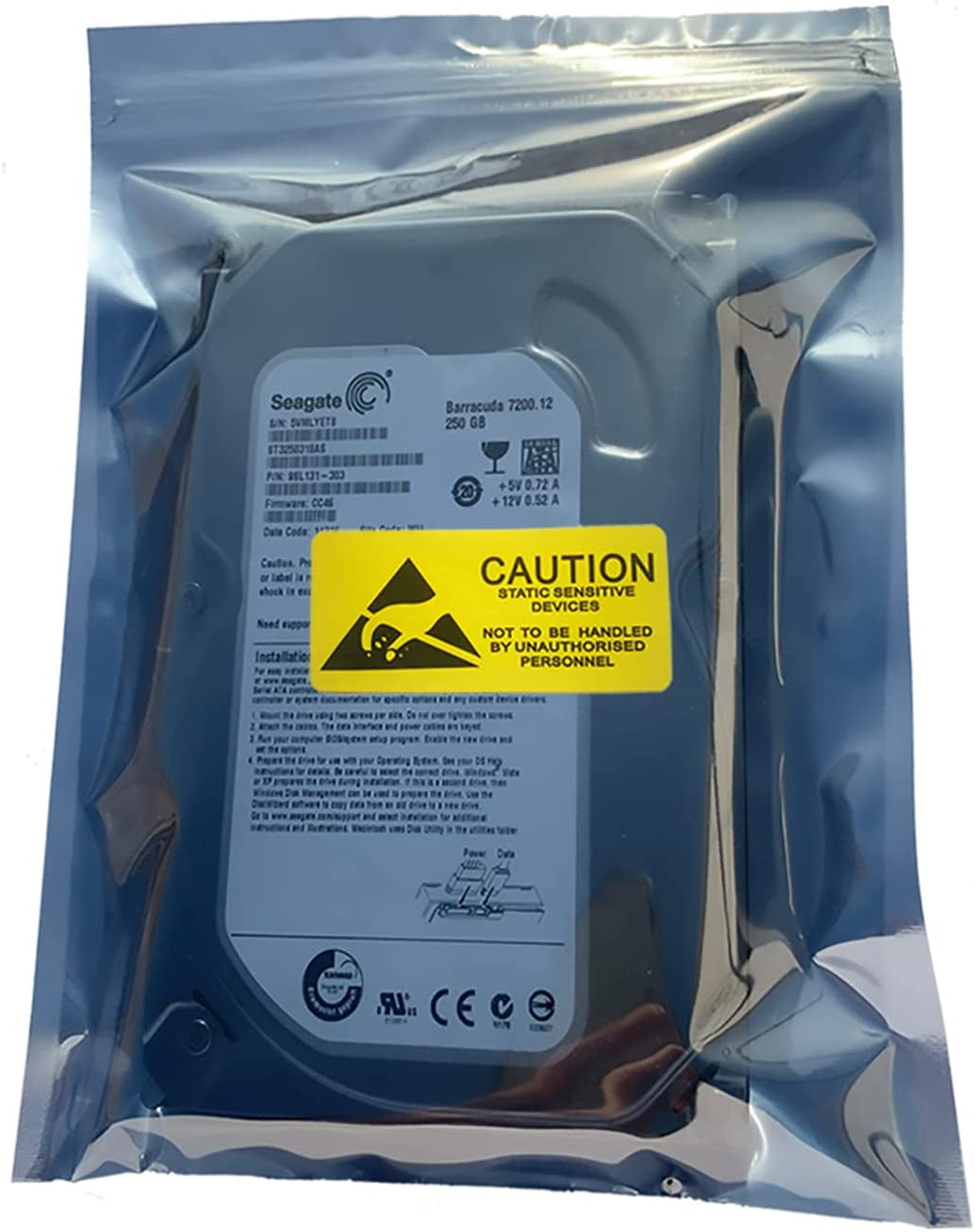 50pcs Anti Static Bags,5.9x7.87in/15x20cm Resealable ESD Bags for SSD ...