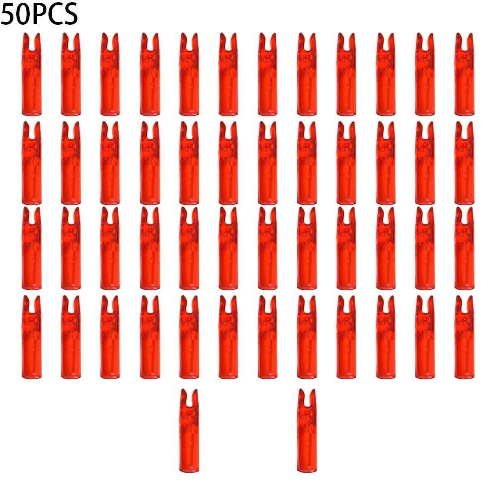 50-Pack Archery Arrow Nocks With Aluminum Needles - Fit 4.2mm/6.0mm/6.2mm Arrow Shafts