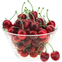 50pcs Artificial Lifelike Red Black Cherry Decoration Fake Chrries Fruit Home Party Christmas Display