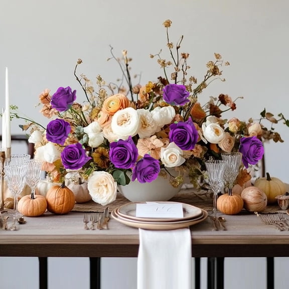 50pcs Artificial Roses Flowers in Bulk,Realistic Silk Fake Rose with Long Stem for Wedding Centerpieces Bouquet Party Floral Arrangement Home Decoration ()