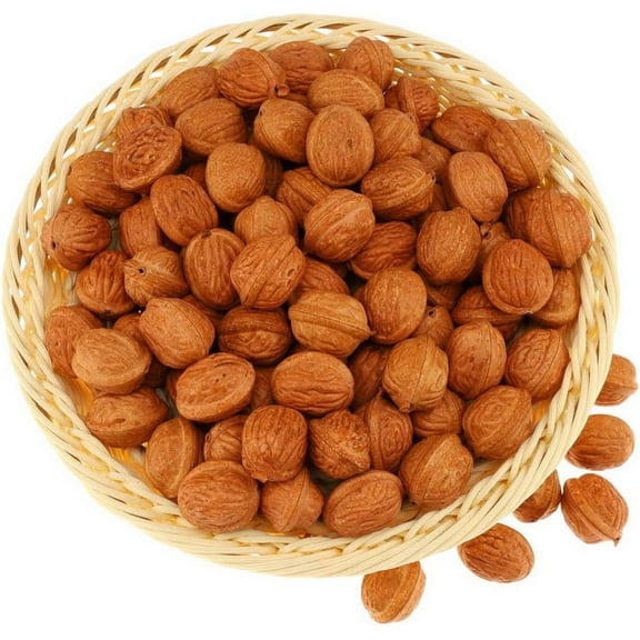 50pcs Artificial Walnut Decoration Fake Lifelike Nut Food Display Realistic Fruit Simulation Model for Home Cabinet Kitchen Party