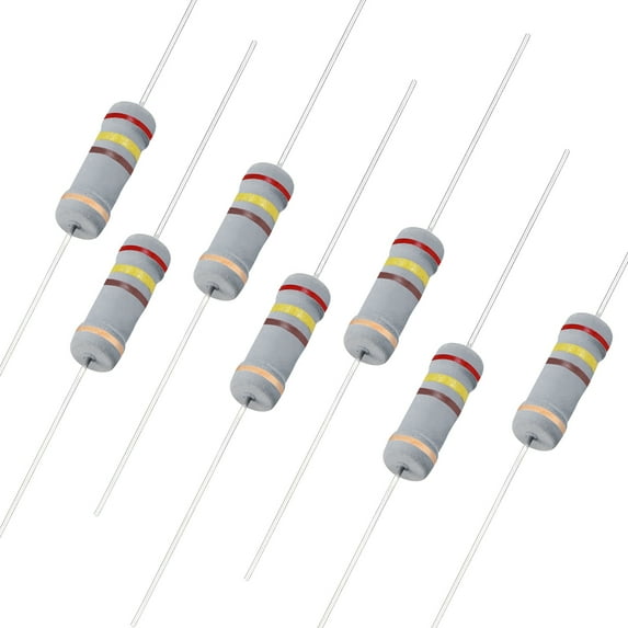 50pcs Axial Carbon Film Resistors 240 Ohm 2W 5%Tolerances 4 Color Bands