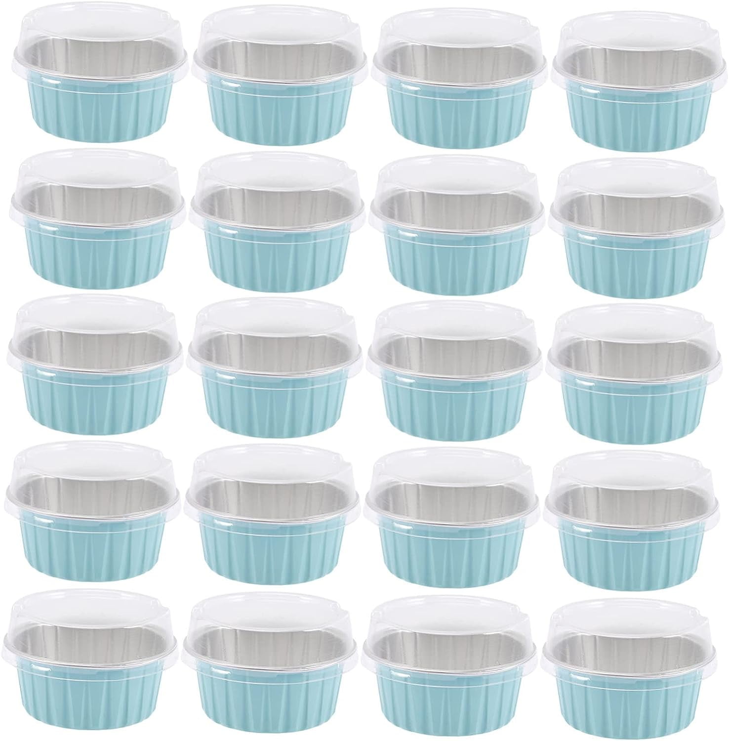 STANDARD Foil Cupcake Liners / Baking Cups – 50 ct WHITE – Cake