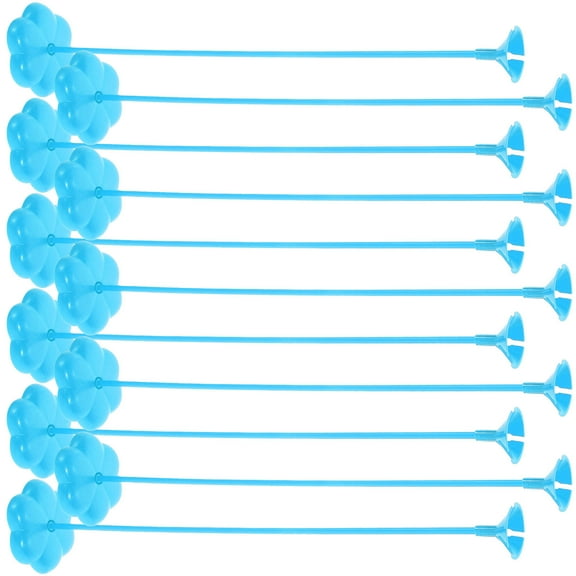 Raindrops Balloon Support Stick Blue 50Pcs 15.7X3.3X3.3In