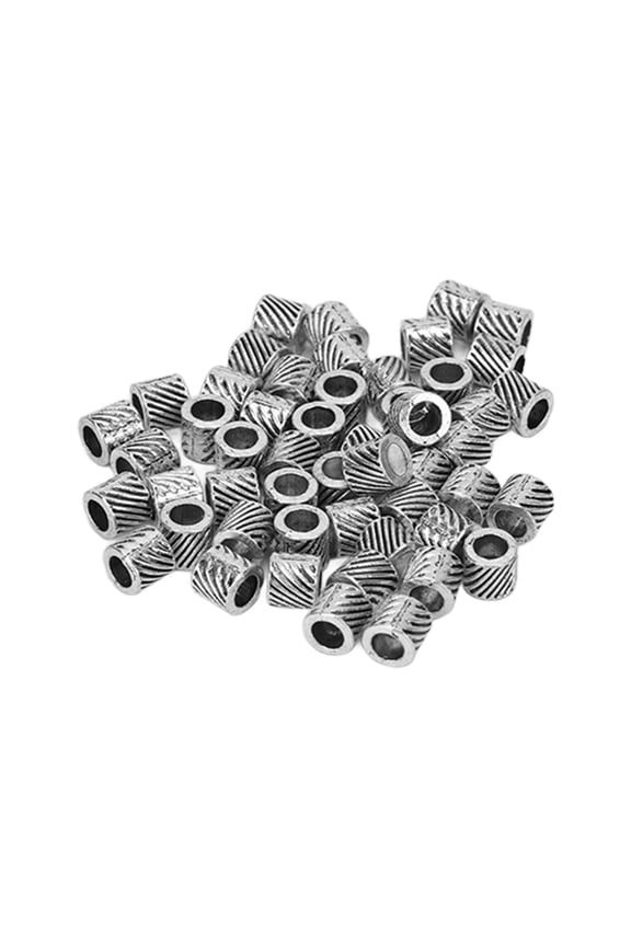 50pcs Beard Beads Alloy Unique Patterns Hair Braiding Dreadlocks Beads DIY Bracelet Necklace Accessories