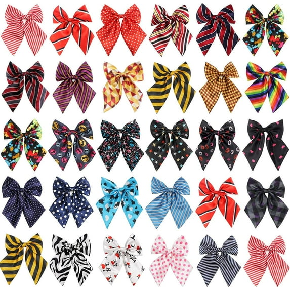 50pcs Big Dog Tie Wholesale Pet Dog Bowtie Neckties Pet wedding decoration Dog Collar Bow Tie Pet Supplies Dog Accessories (A,50pcs)