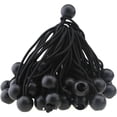 thumbnail image 1 of 50pcs Black Ball Bungees Bungee Cord Tarp Tarpaulin Trampoline Secure, 1 of 4