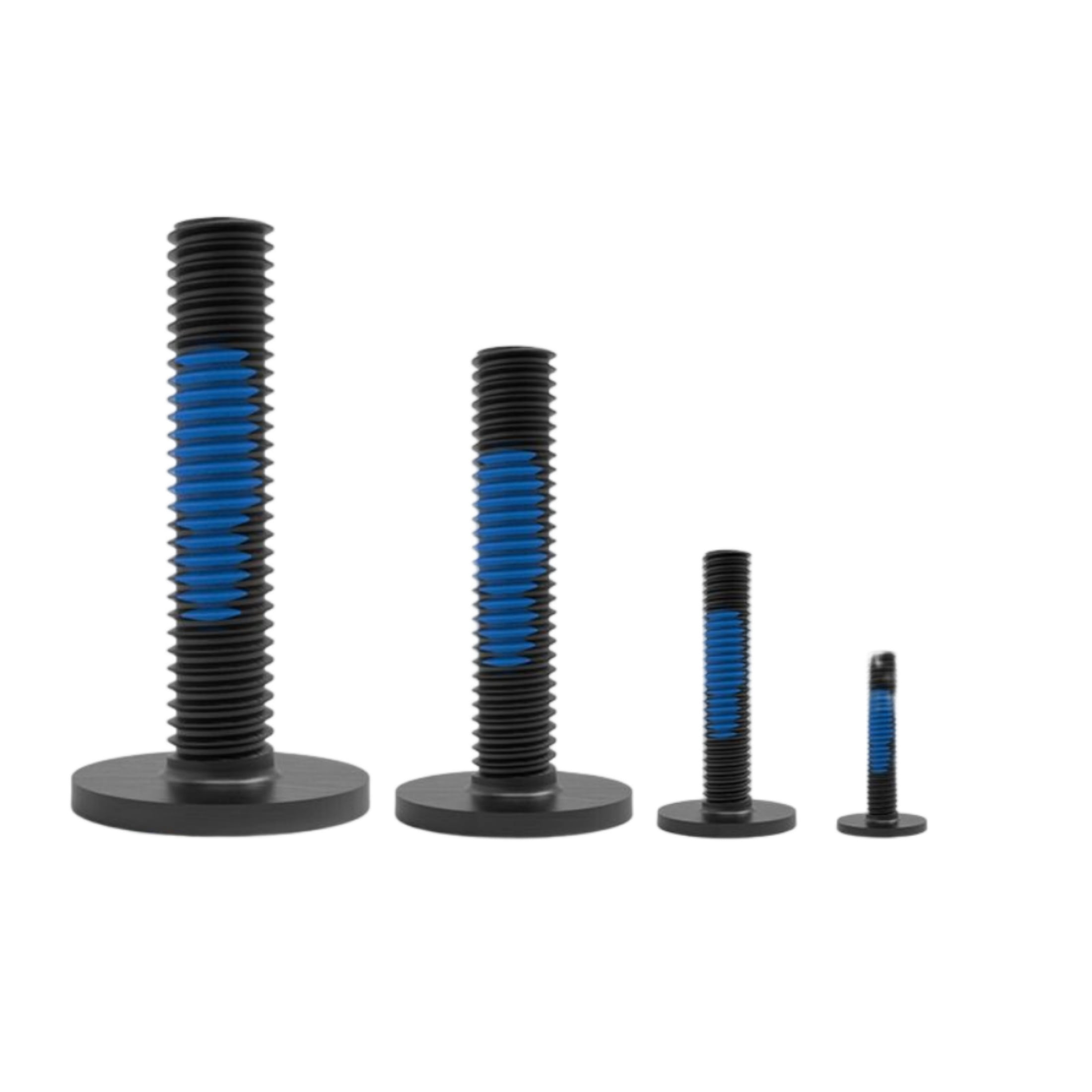 (50pcs) Black Carbon Steel Flat Head Dispensing Dot Bolts 2.5X7mm (Head diameter4.5mm) .