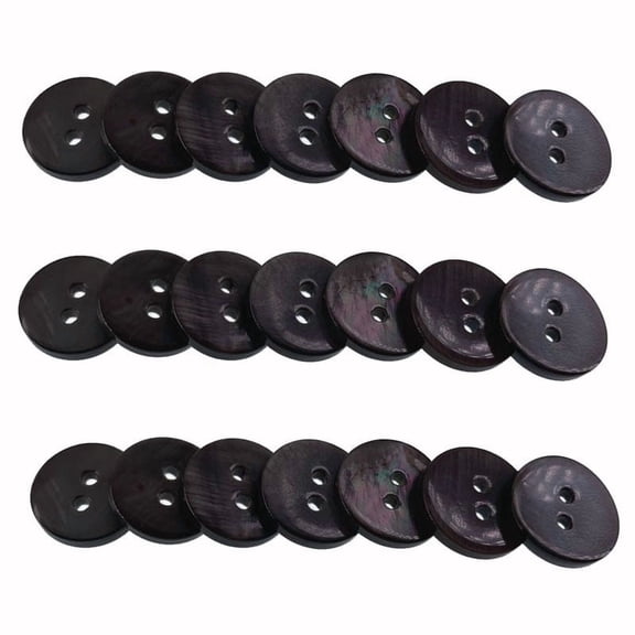 50pcs Black Pearl Buttons Natural Shell Button for Clothing Sewing Black Iridescent Accessory 13mm