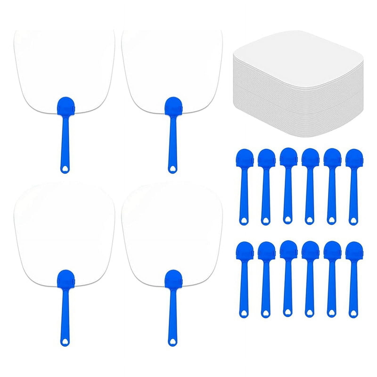 50pcs Blank Fan Making Paddle Fan Blank Painting Fan Craft for Kids