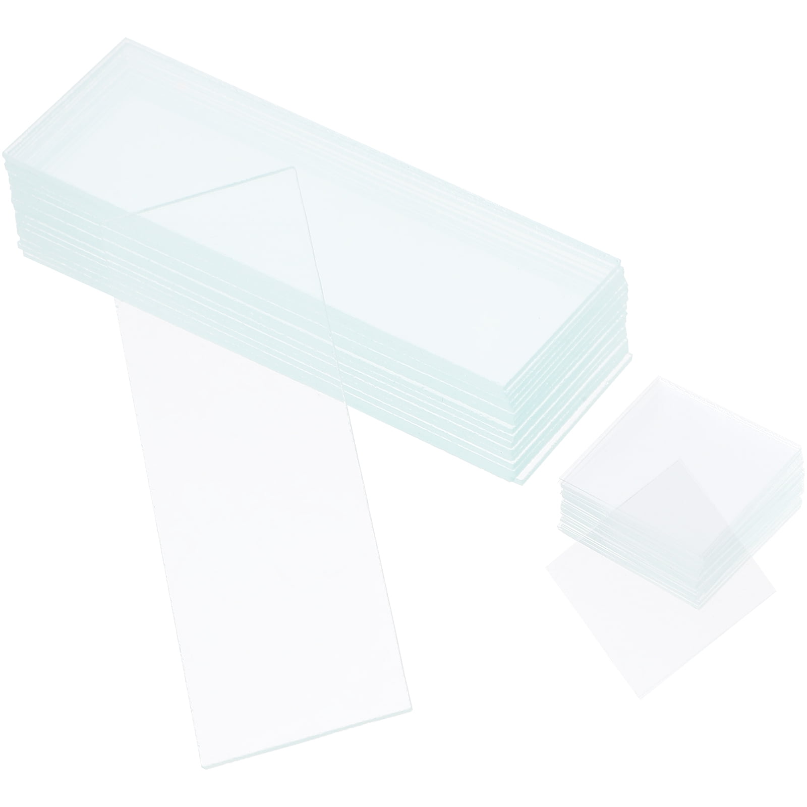 50pcs Blank Microscope Slides with 100pcs Pre-Cleaned Cover Glasses for ...