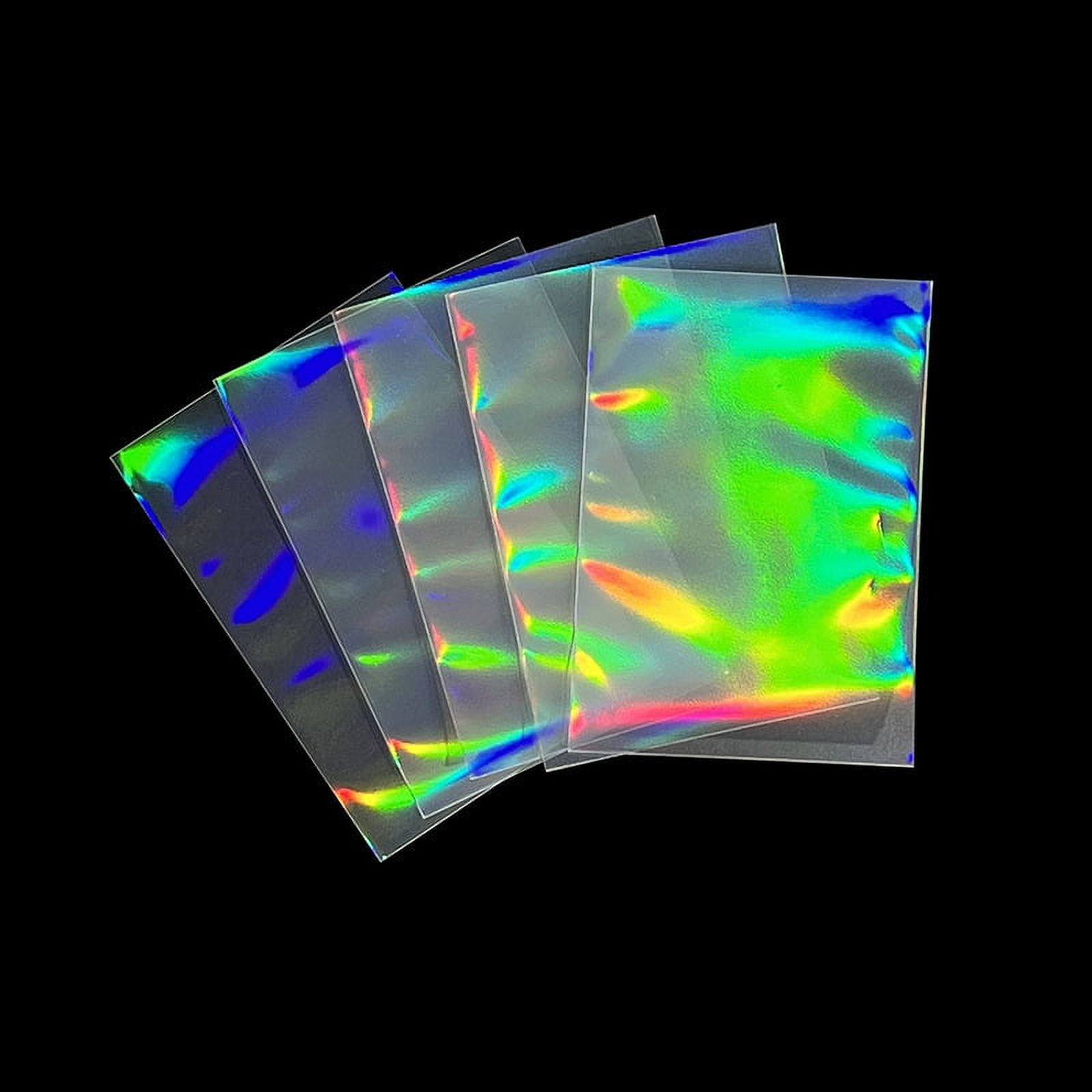 50pcs Board Game Card Sleeves Sweet Heart Foil Transparent Laser Clear